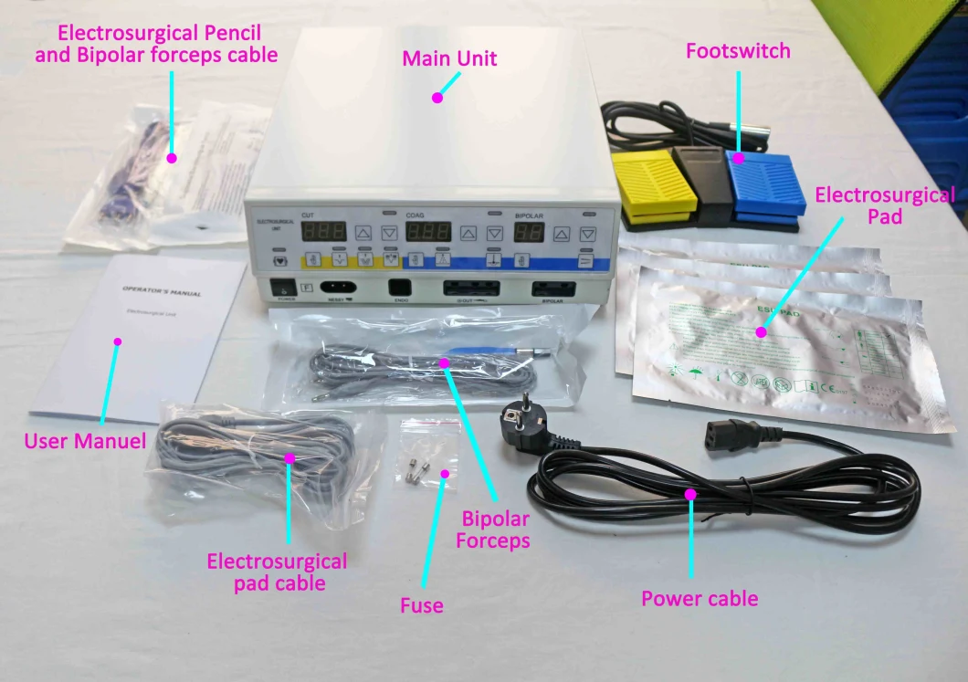 high frequency veterinary gynecological surgical electrocautery machine accesories